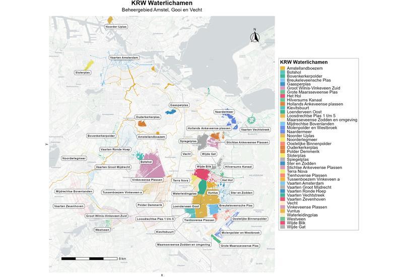 Ligging KRW-waterlichamen.