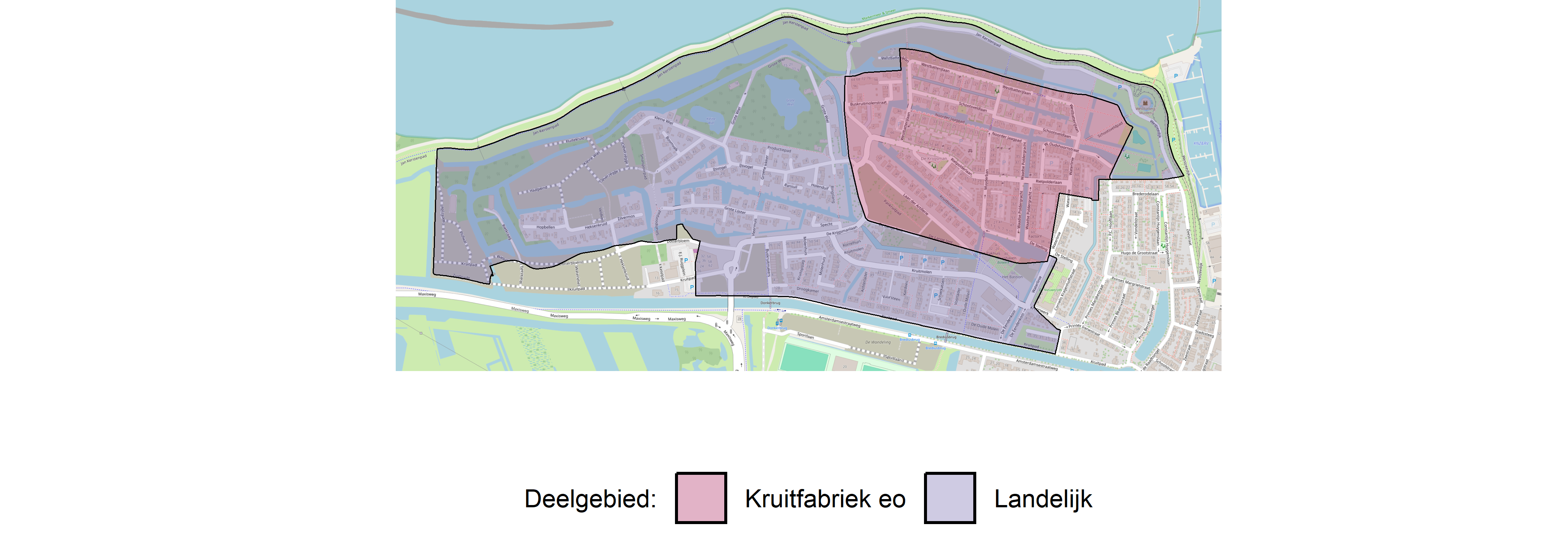 Figure 1: Kaart met deelgebieden.