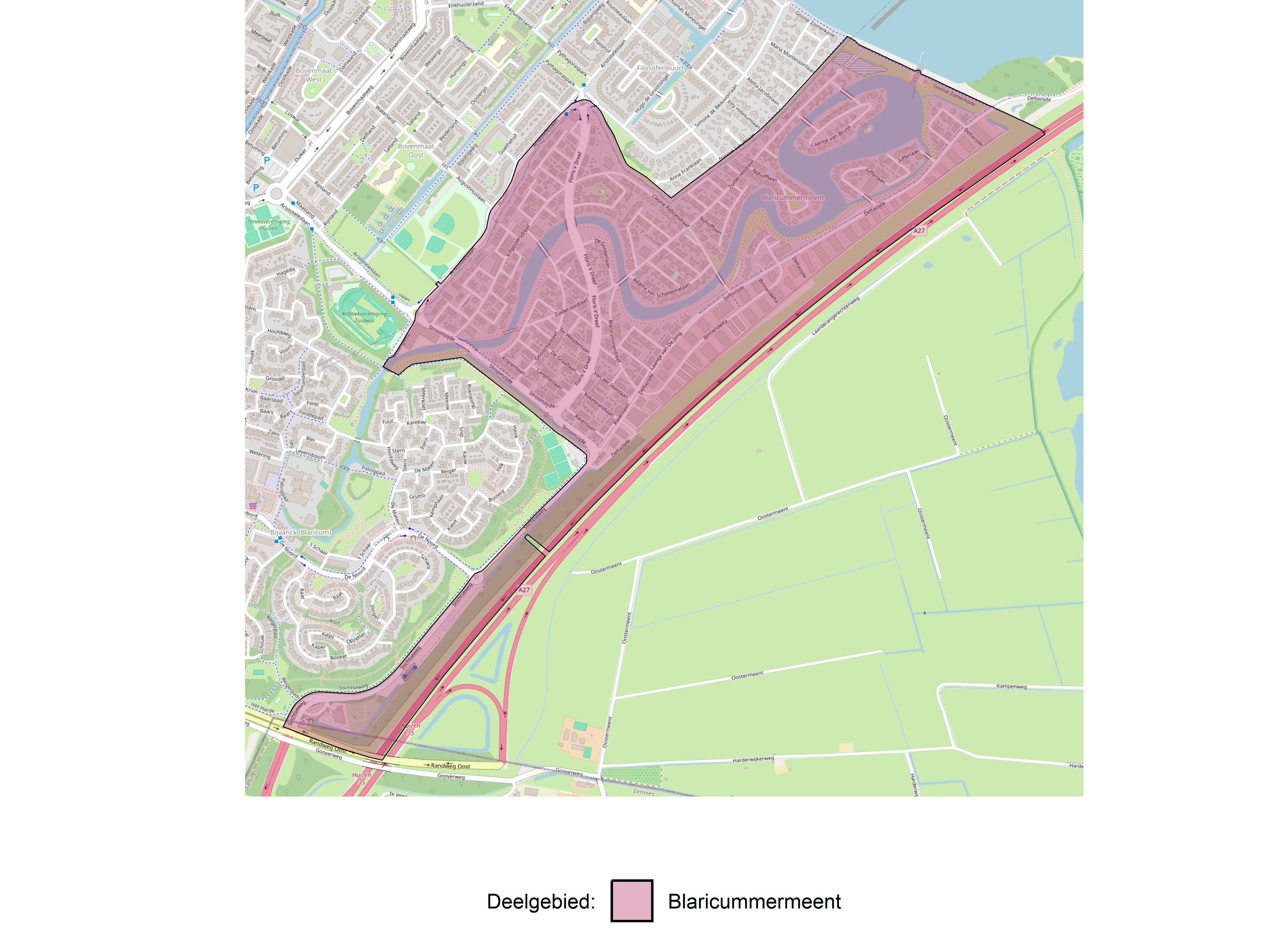Figure 1: Kaart met deelgebieden.