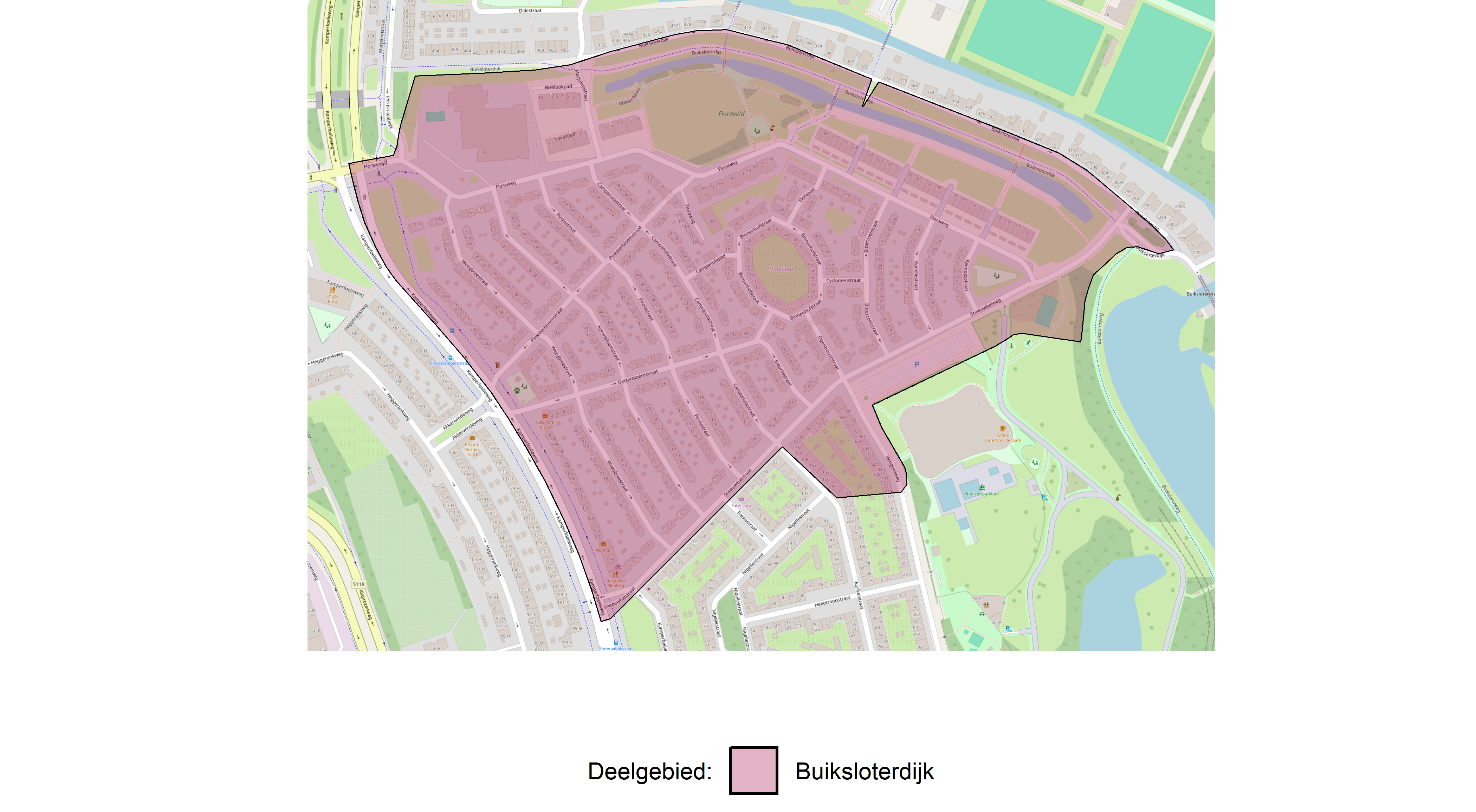 Figure 1: Kaart met deelgebieden.