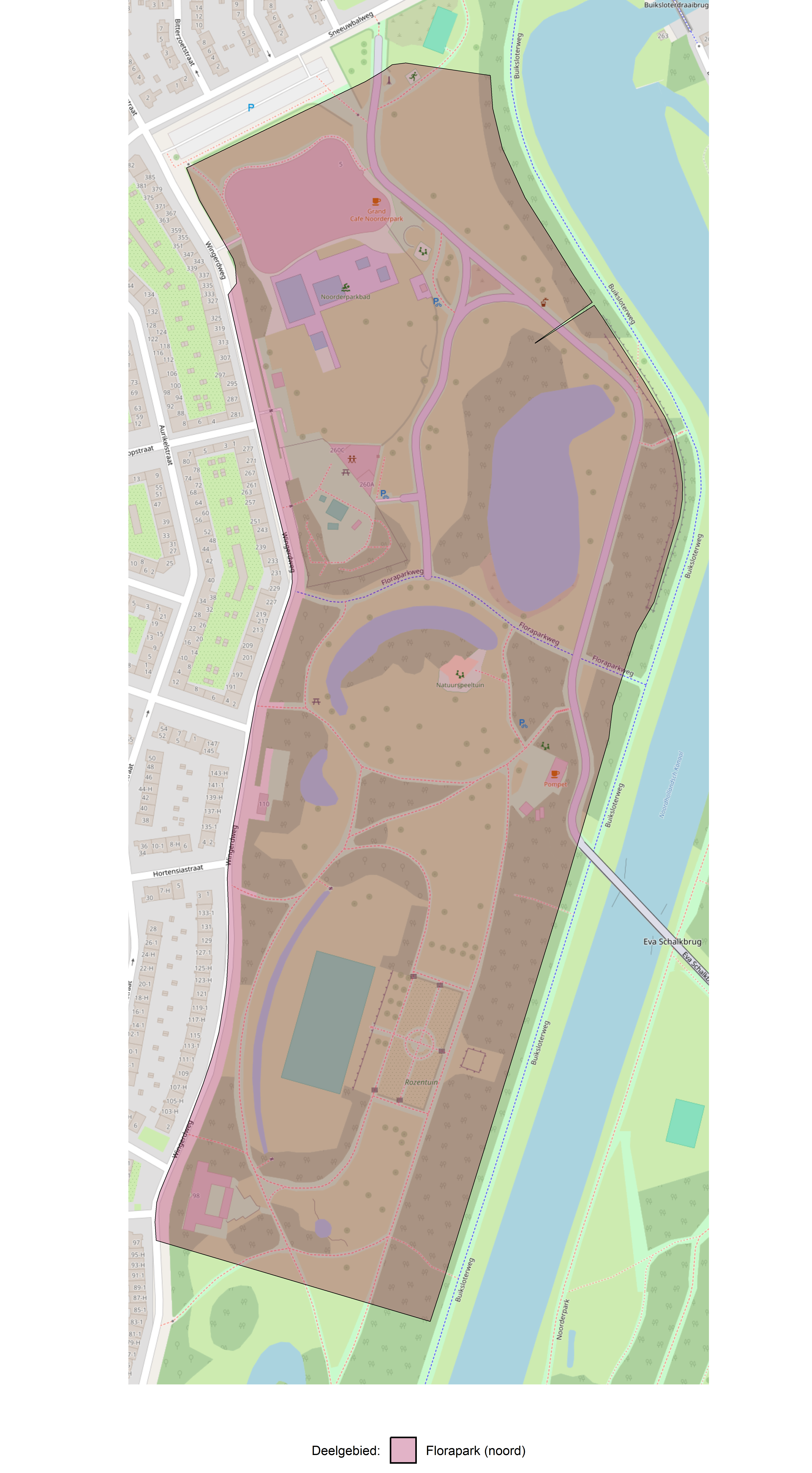 Figure 1: Kaart met deelgebieden.