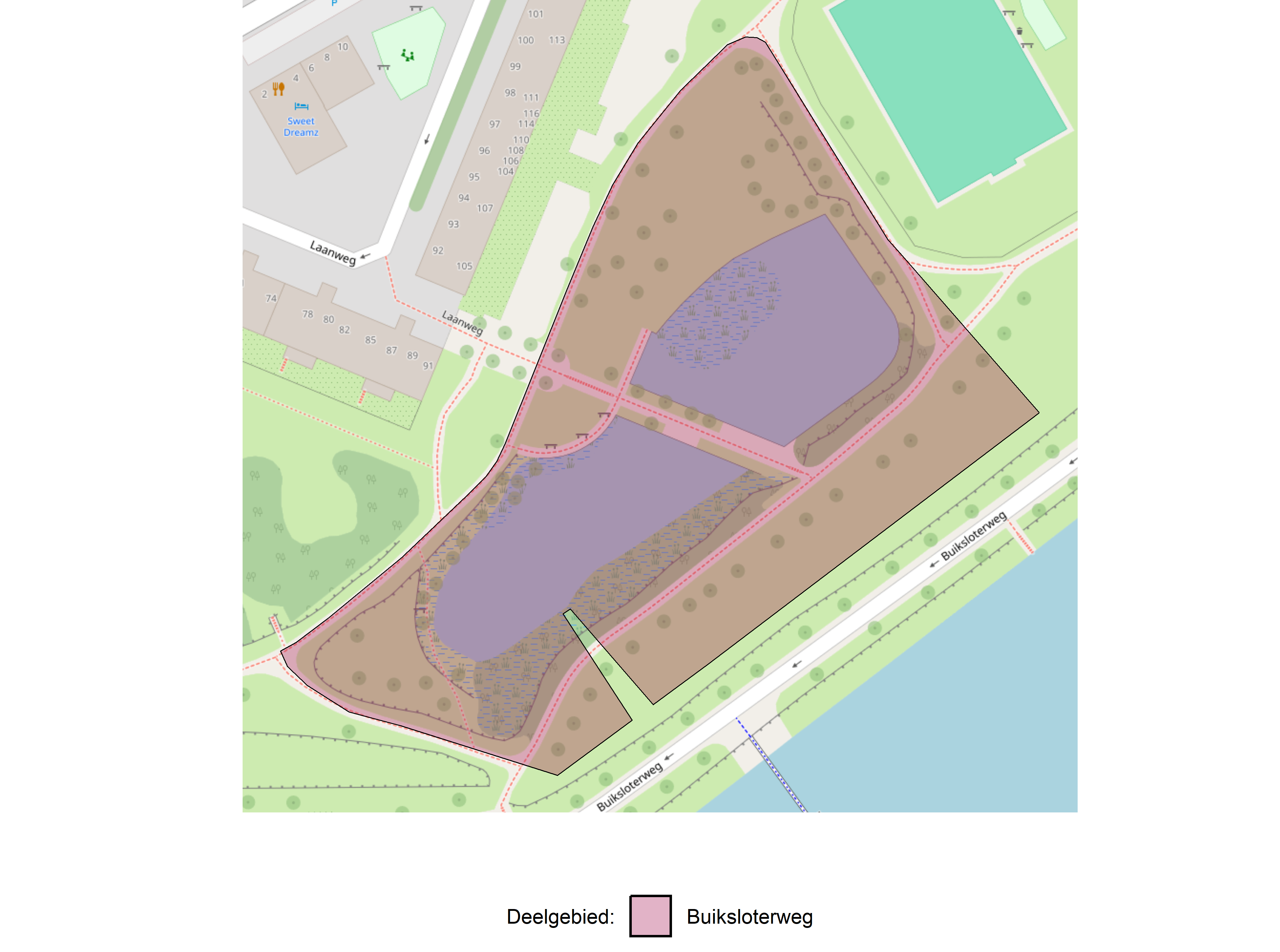 Figure 1: Kaart met deelgebieden.