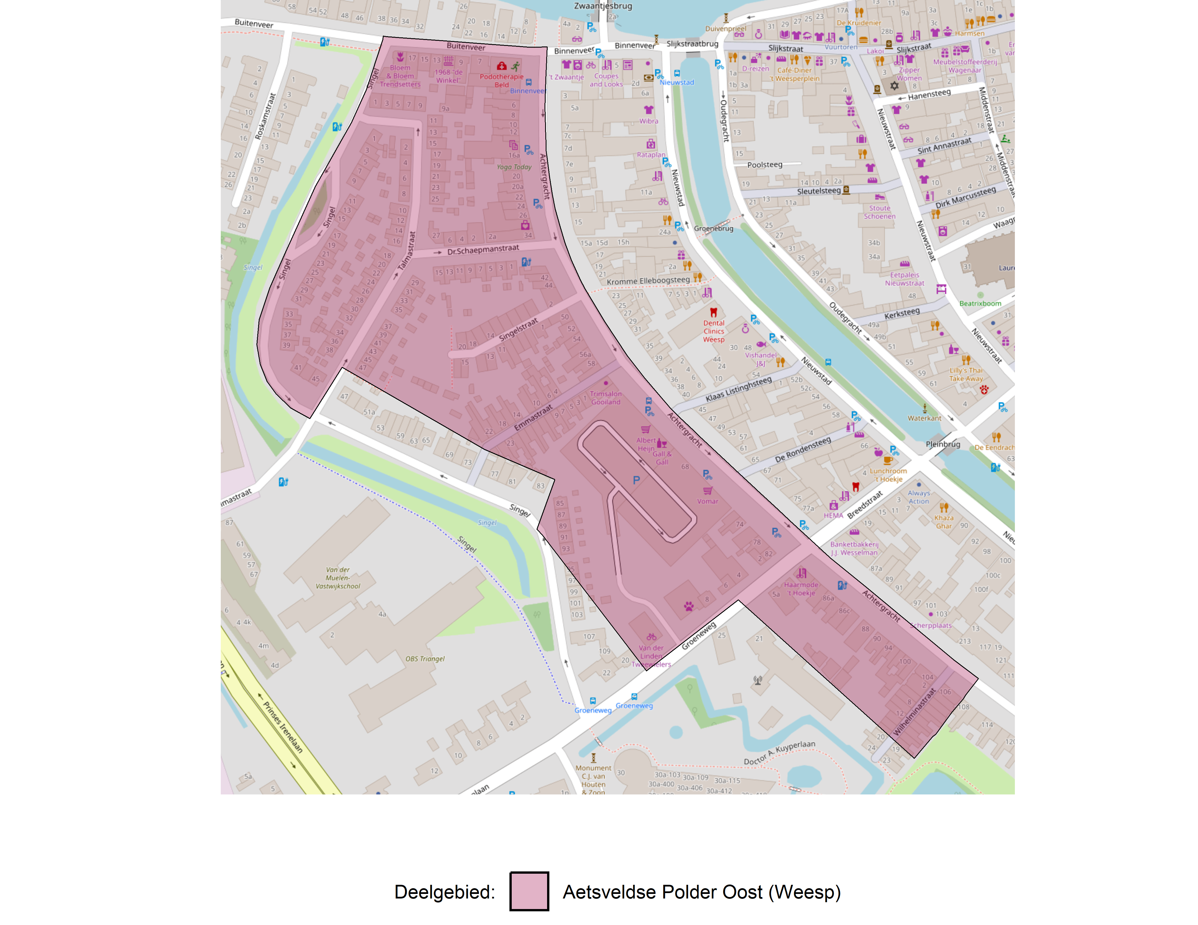 Figure 1: Kaart met deelgebieden.